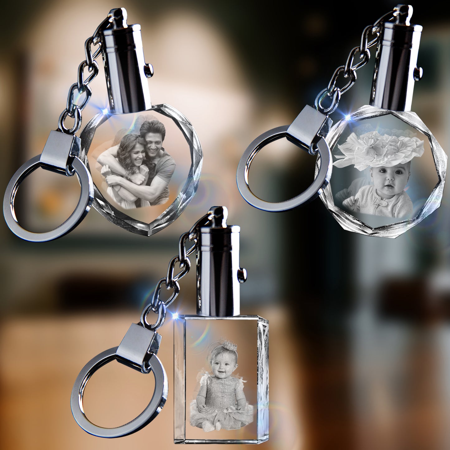 Keychain 3D Crystal
