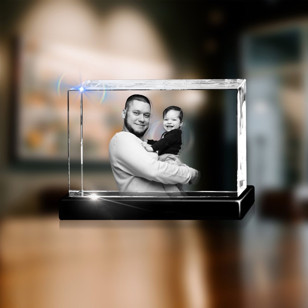 Horizontal Cube 3D Crystal – Photo Pro Boca